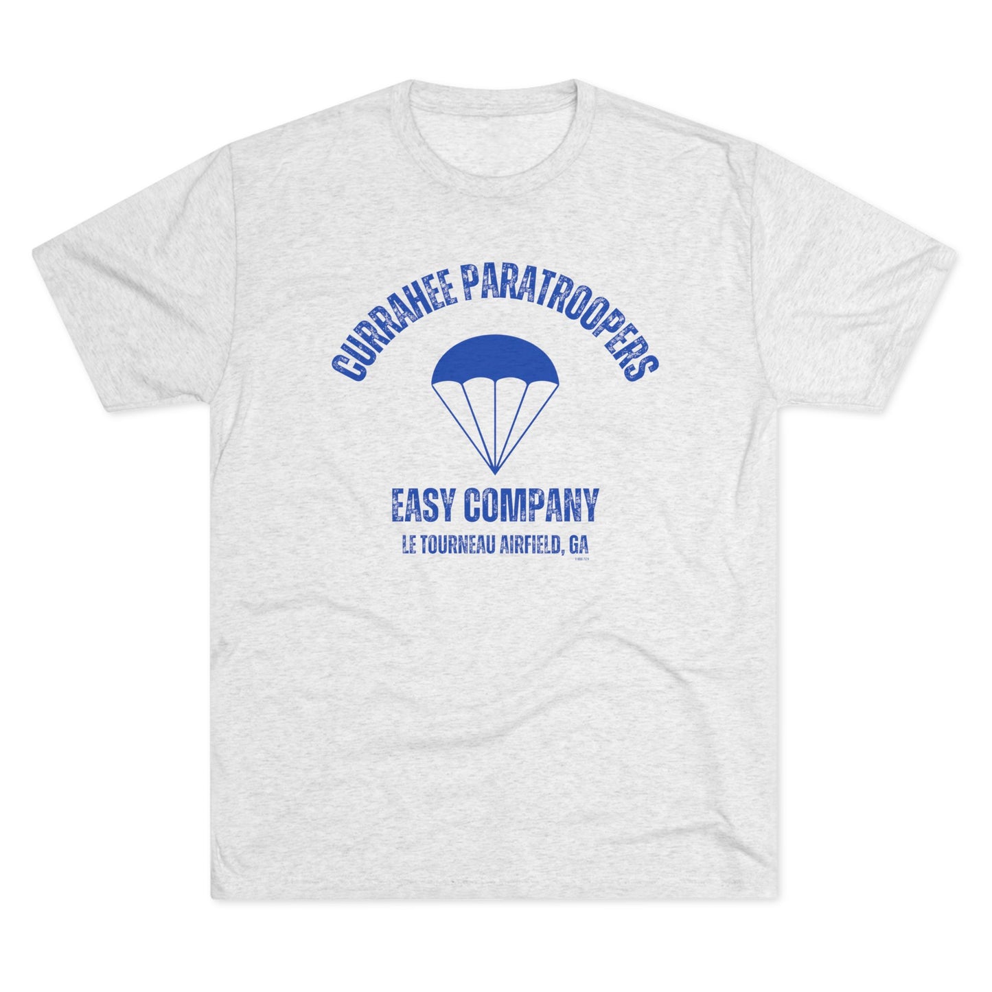 Currahee Paratrooper Heather White Tee